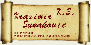 Krasimir Šumaković vizit kartica